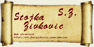 Stojka Živković vizit kartica